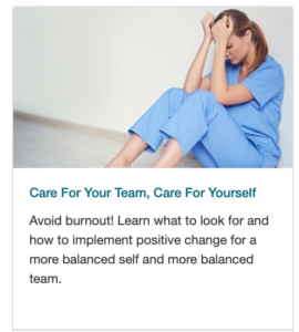 Care for your team, care for yourself...article.